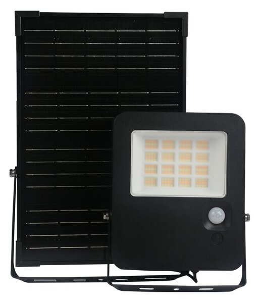 ACA Lighting LED solárny reflektor Norel 32W/3CCT/IP65/Li-Fe 6,4V/6Ah, čierna farba