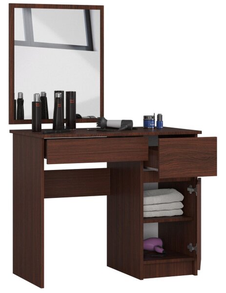 Toaletný stolík so zrkadlom CLP P-2/SL pravý, wenge