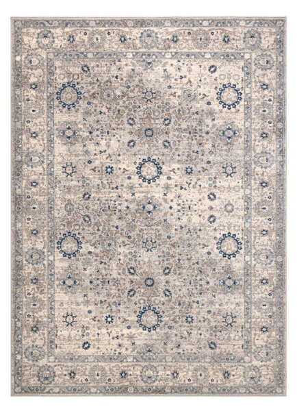 Koberec NAIN Ornament, ram 7335/51635 béžový / modrý