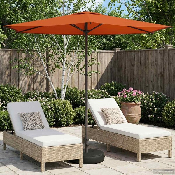 Maison Exclusive – Záhradný slnečník s podstavcom, 270 x 270 cm, polyester, štvorcový