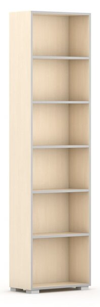 Knižnica SILVER LINE, 1 stĺpec, 2230 x 600 x 400 mm, breza