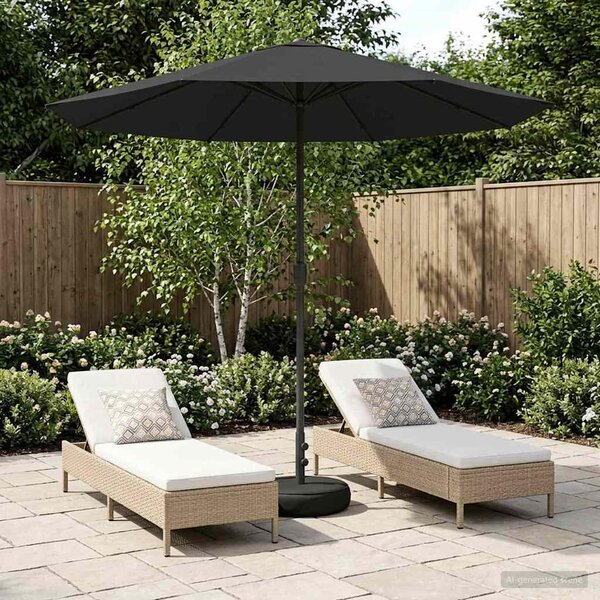 Maison Exclusive – Záhradný slnečník s podstavcom, 230 x 230 cm, polyester, štvorcový