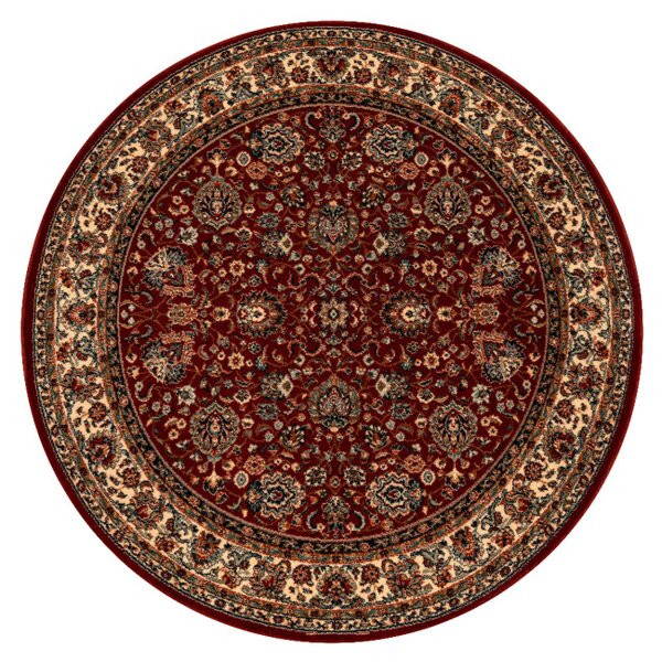 Koberec KASHQAI 4362 302 ornament, bordový / béžový kruh