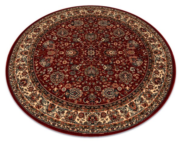 Koberec KASHQAI 4362 302 ornament, bordový / béžový kruh