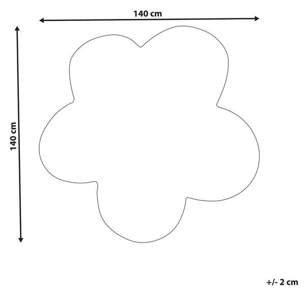 Koberec svetlozelený vlna 140 x 140 cm nepravidelný tvar kvetu moderný štýl obývacia izba spálňa