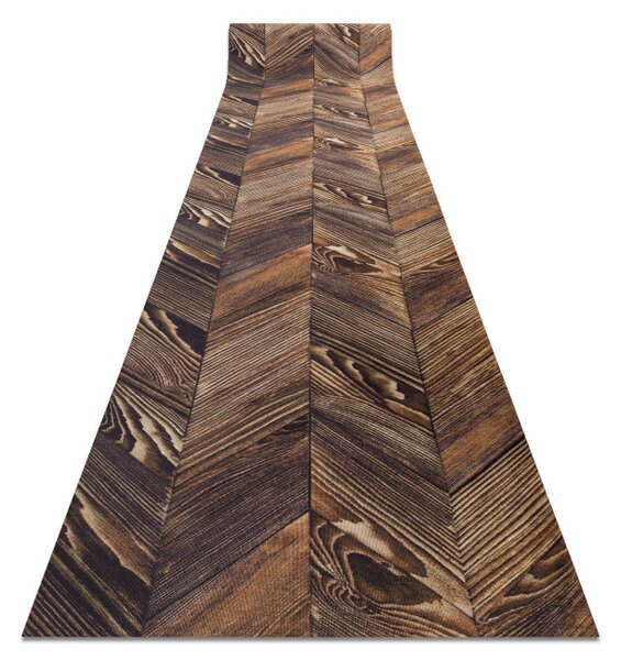 Protišmykový behúň DIGITAL - FRENCH CHEVRON hnedý / béžový