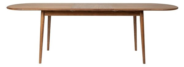 Rozkladací jedálenský stôl s prídavnou doskou v dekore orechového dreva 90x180 cm Twist – Zuiver