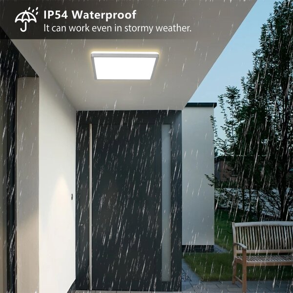 Brilagi - LED kúpeľňové stropné svietidlo ULTRA SLIM LED/18W/230V 30x30 cm strieborné IP54