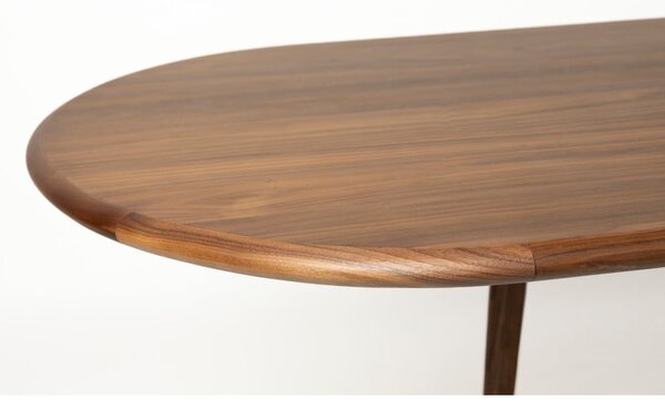 Rozkladací jedálenský stôl s prídavnou doskou v dekore orechového dreva 90x180 cm Twist – Zuiver