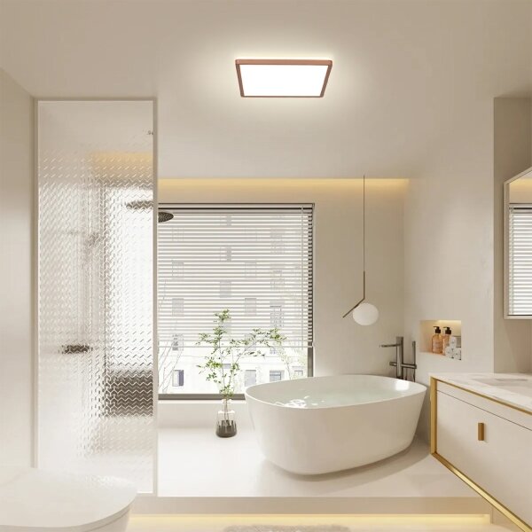 Brilagi - LED kúpeľňové stropné svietidlo ULTRA SLIM LED/18W/230V 30x30 cm ružové zlato IP54