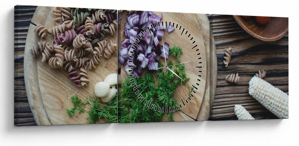 Obraz - Z kuchynského lopárika (s hodinami) (90x30 cm)