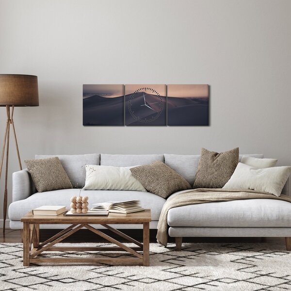 Obraz - Piesočné duny (s hodinami) (90x30 cm)