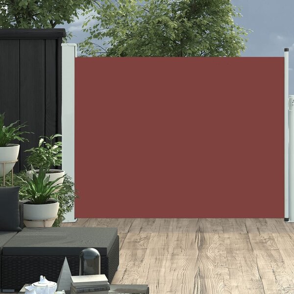 Maison Exclusive – Výsuvná bočná markíza, 140 × 500 cm, hnedá
