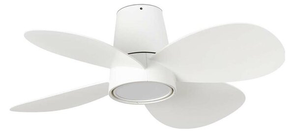 FARO 34315 - LED Stm. str. ventilátor KLOVER S LED/20W/230V biela pr. 80 cm + DO