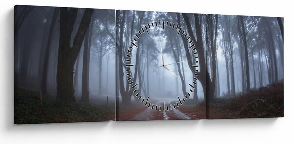 Obraz - Za daždivého dňa (s hodinami) (90x30 cm)