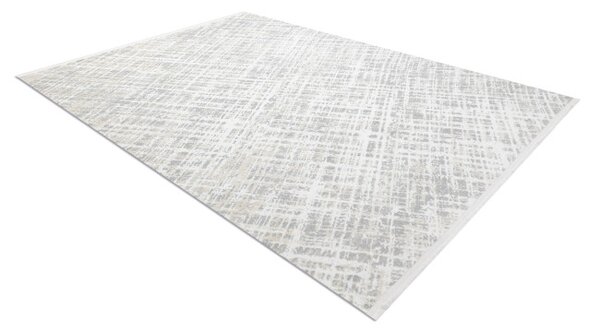 Koberec DUKE 51550 krémový / sivý - károvaný / strapce
