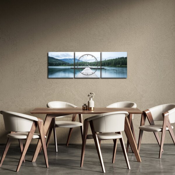 Obraz - Pri pohľade z móla (s hodinami) (90x30 cm)