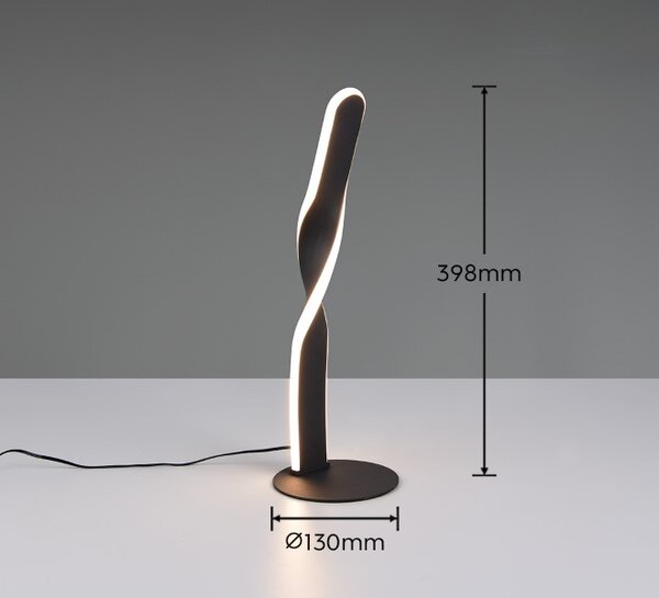 TRIO Reality R55791132 GINKO stolná lampička v405mm SMD LED 10W/1020lm 3000K čierna matná