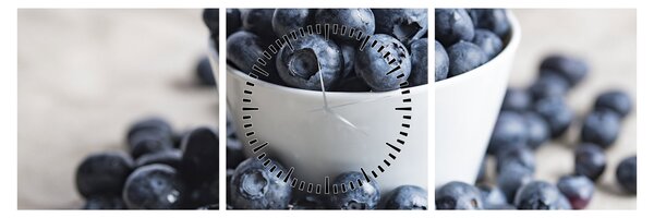 Obraz - Čučoriedky (s hodinami) (90x30 cm)