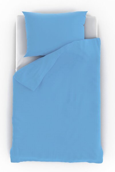 Kvalitex Jednofarebné bavlnené obliečky 140x200, 70x90cm modré