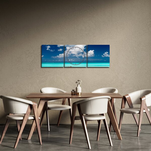 Obraz mora (s hodinami) (90x30 cm)