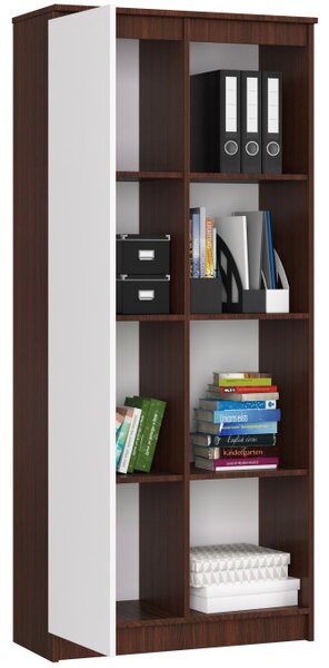 Regál R80 1D 4P CLP wenge / biely