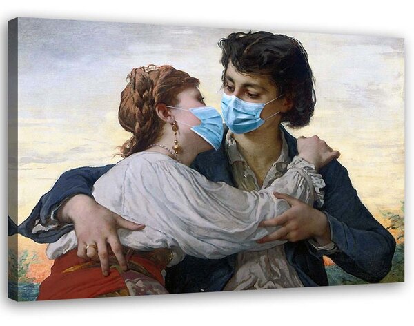 Obraz Pandemický bozk - Jose Luis Guerrero Veľkosť: 120 x 80 cm, Prevedenie: Obraz na plátne