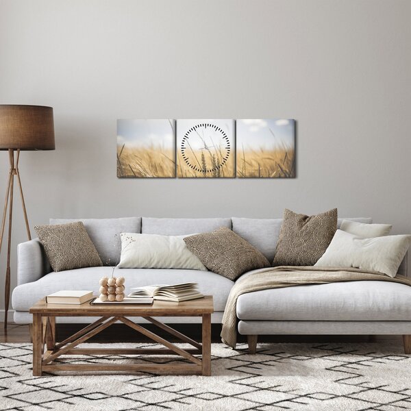 Obraz obilia (s hodinami) (90x30 cm)