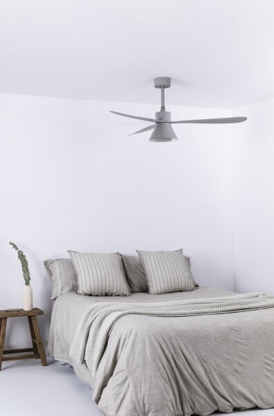 FARO 33762WT-24-LED Stmievateľný ventilátor AMELIA L CONE LED/20W/230V sivá priemer 132 cm WT + DO
