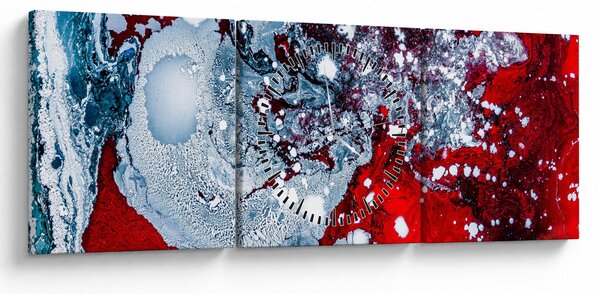 Abstraktný obraz (s hodinami) (90x30 cm)