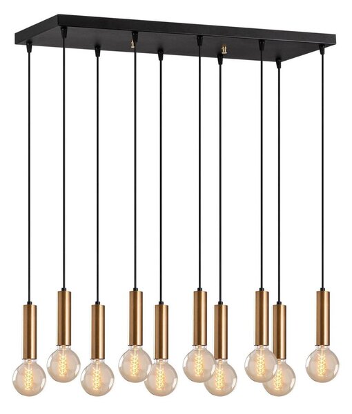 Závesný luster TEMPO na lanku 10xE27/40W/230V zlatý