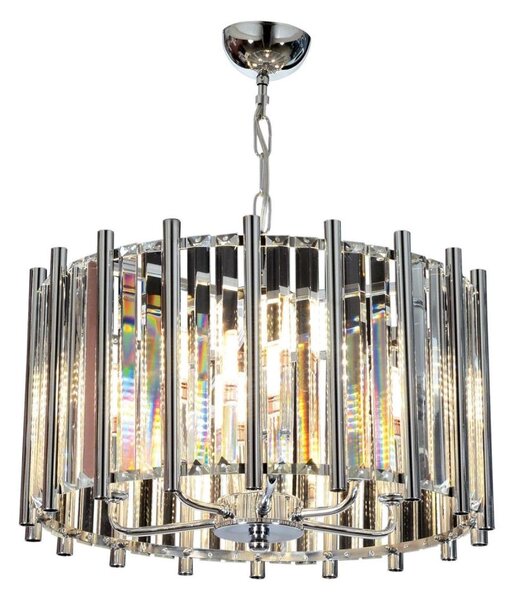 Luster na reťazi CRYSTALLINE 6xE14/40W/230V lesklý chróm