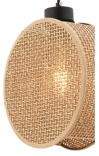 Závesný luster na lanku DRUM 1xE27/60W/230V hnedý