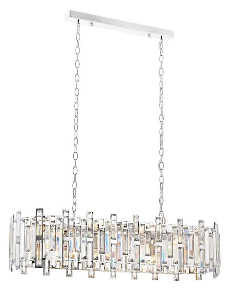 Luster na reťazi CRYSTALLINE 13xE14/40W/230V lesklý chróm