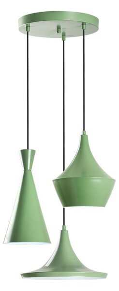 Luster na lankách TOM 3xE27/40W/230V zelený