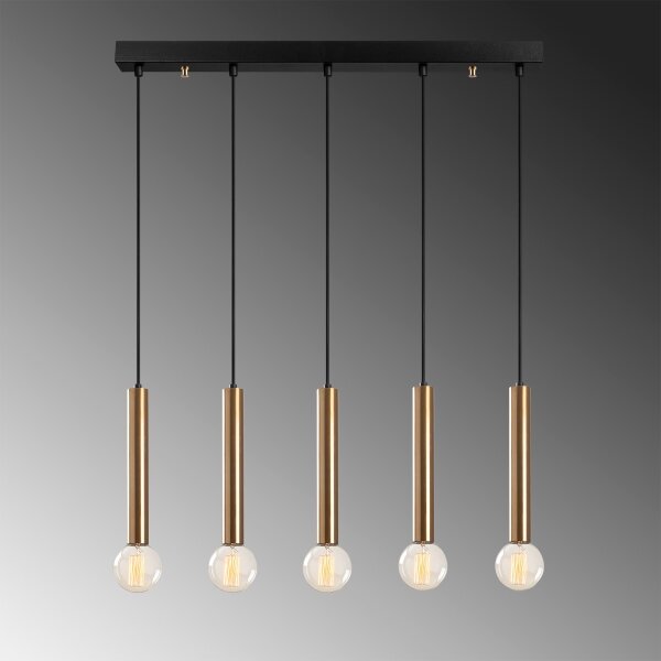 Luster na lanku TEMPO 5xE27/40W/230V zlatý