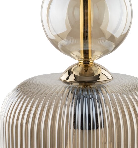 Luster na lanku SOPHIA 1xE14/10W/230V čierna/dymová béžová
