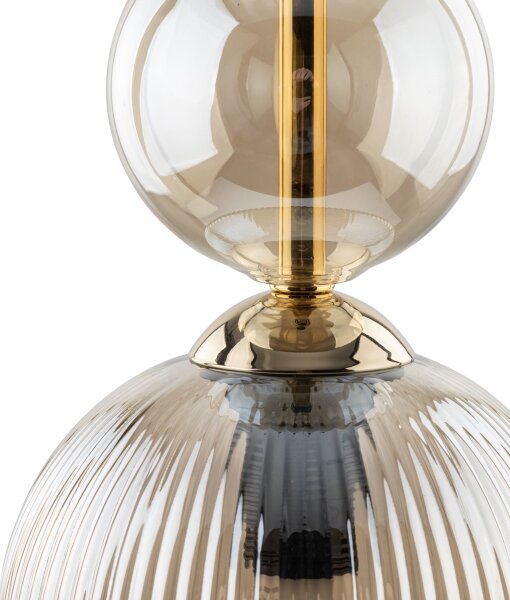 Závesný luster SOPHIA 1xE14/10W/230V čierna/dymovo-béžová