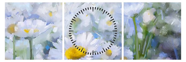 Obraz - V margaréte (s hodinami) (90x30 cm)