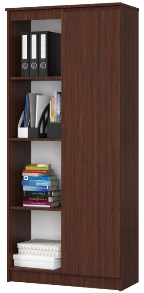Regál R80 1D 4P CLP wenge