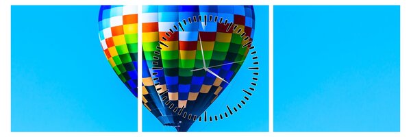Obraz - Teplovzdušný balón (s hodinami) (90x30 cm)