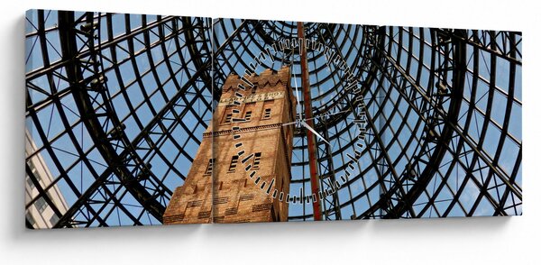 Obraz veže v Melbourne (s hodinami) (90x30 cm)