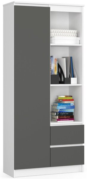 Regál R11 R80 1D 2SZ CLP biely / sivý