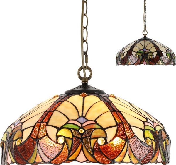 Prezent 1700 - Luster na reťazi TIFFANY XX 2xE27/60W/230V