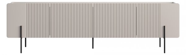 TV stolík Malmi 200 cm - kašmírová / crema bianca / čierna
