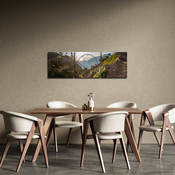 Obraz - Hora Olymp (s hodinami) (90x30 cm)