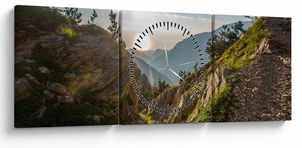 Obraz - Hora Olymp (s hodinami) (90x30 cm)