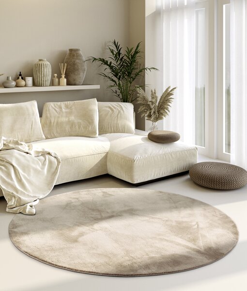 Villeroy & Boch Kusový koberec 106159 Beige kruh, 160x160 (priemer) kruh, béžová, obývacia izba