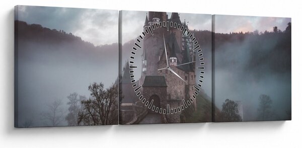 Obraz - Eltz Castle, Nemecko (s hodinami) (90x30 cm)