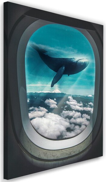 Obraz Veľryba plávajúca nad mrakmi - Gab Fernando Veľkosť: 60 x 90 cm, Prevedenie: Obraz na plátne